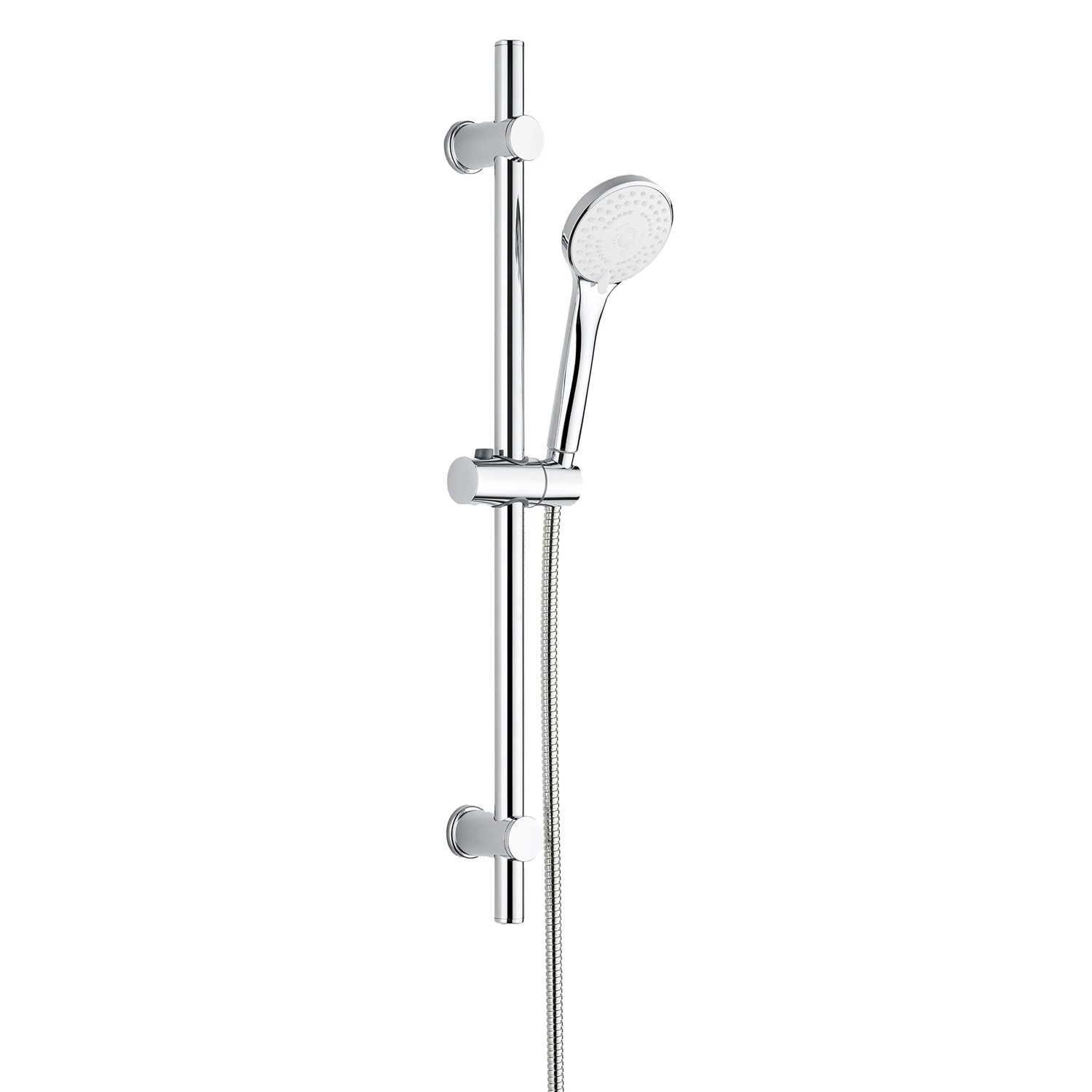 Set doccia Wenko Allstar EDS 95/5 Uno con asta, doccetta e flessibile cromato.