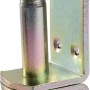 Cerniera a vite D1 zincata gialla, 115x40 mm, perno Ø 16 mm, per fissaggio bandelle.