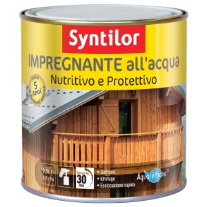 Barattolo di impregnante per legno Syntilor. Protezione del legno per esterni.