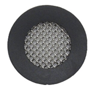 Guarnizione in gomma t.b.t. con inserto in rete metallica.