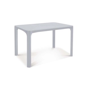 Tavolo da giardino Ole` rattan grigio perla 120x80 cm