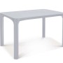 Tavolo da giardino Ole` rattan grigio perla 120x80 cm