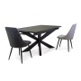 Sedia in ecopelle Oliver nero con struttura nera 48x58xh48/90 cm_9