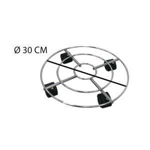 Carrello multiuso rotondo filo metallo Ø 30 cm portata 50 kg