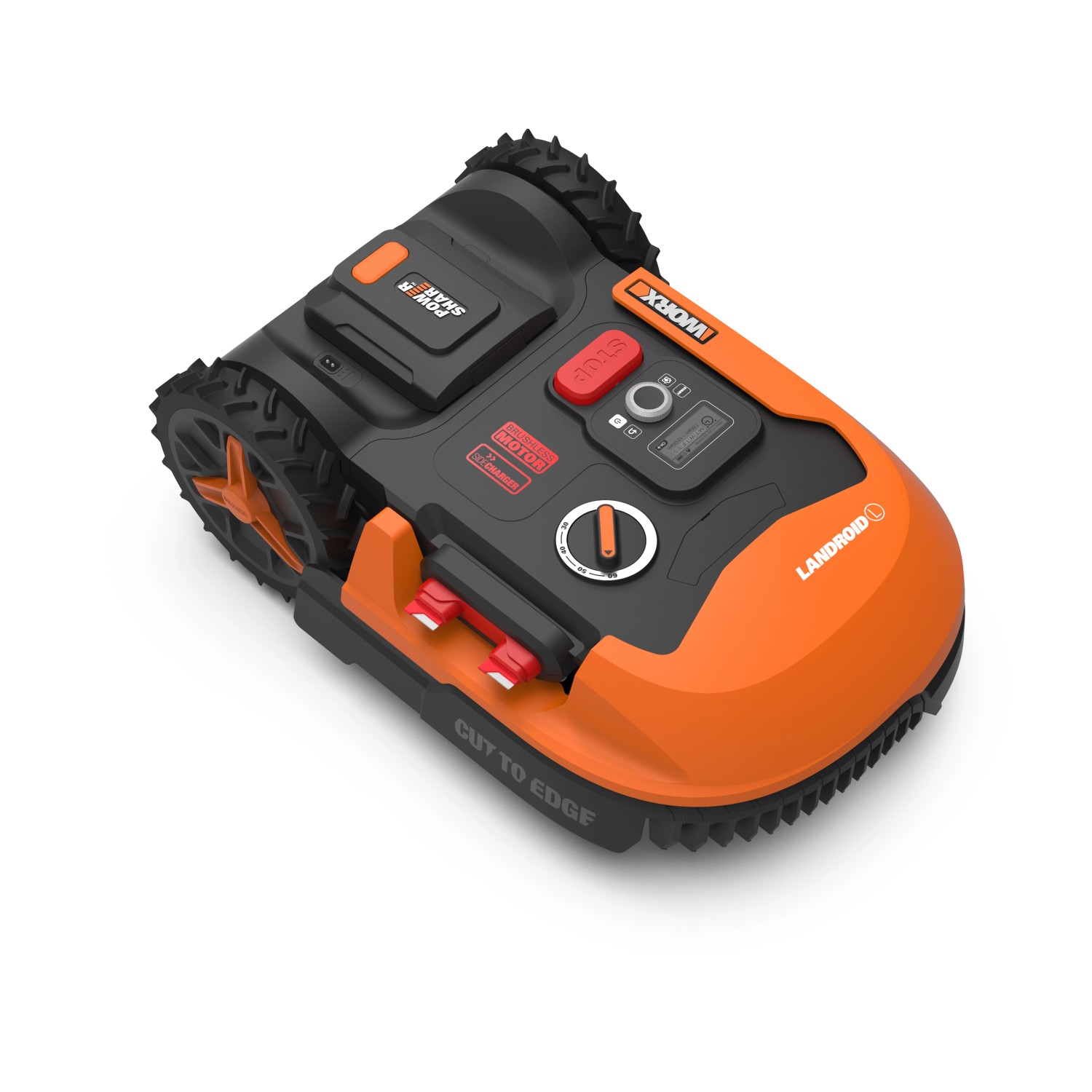 Worx Landroid L1000 robot tagliaerba WR147E.1, arancio-nero, per prati fino a 1000 m².