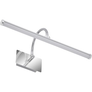 Lampada da specchio a LED Briloner cromata con braccio flessibile, 5,5 W, per bagno e specchi.