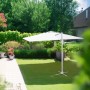 Ombrellone da giardino a palo decentrato New Michigan H 2,75 m bianco