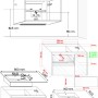 Disegno tecnico mobile bagno Garda 90, misure e dettagli per arredo bagno.