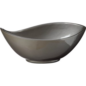 Ciotola per piante antracite (38x14,5cm) in polystone, design moderno per interni.