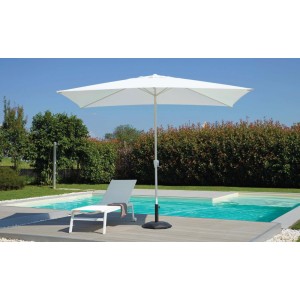 Ombrellone da giardino palo centrale fusto bianco 3x2 m Bianco