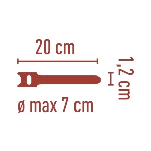Fascette a strappo L 20xH1,5xØ7 cm 5 pz colori assortiti