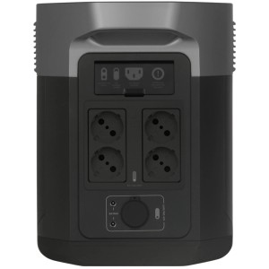 EcoFlow Delta Max Powerstation con 4 prese e porte sul retro.