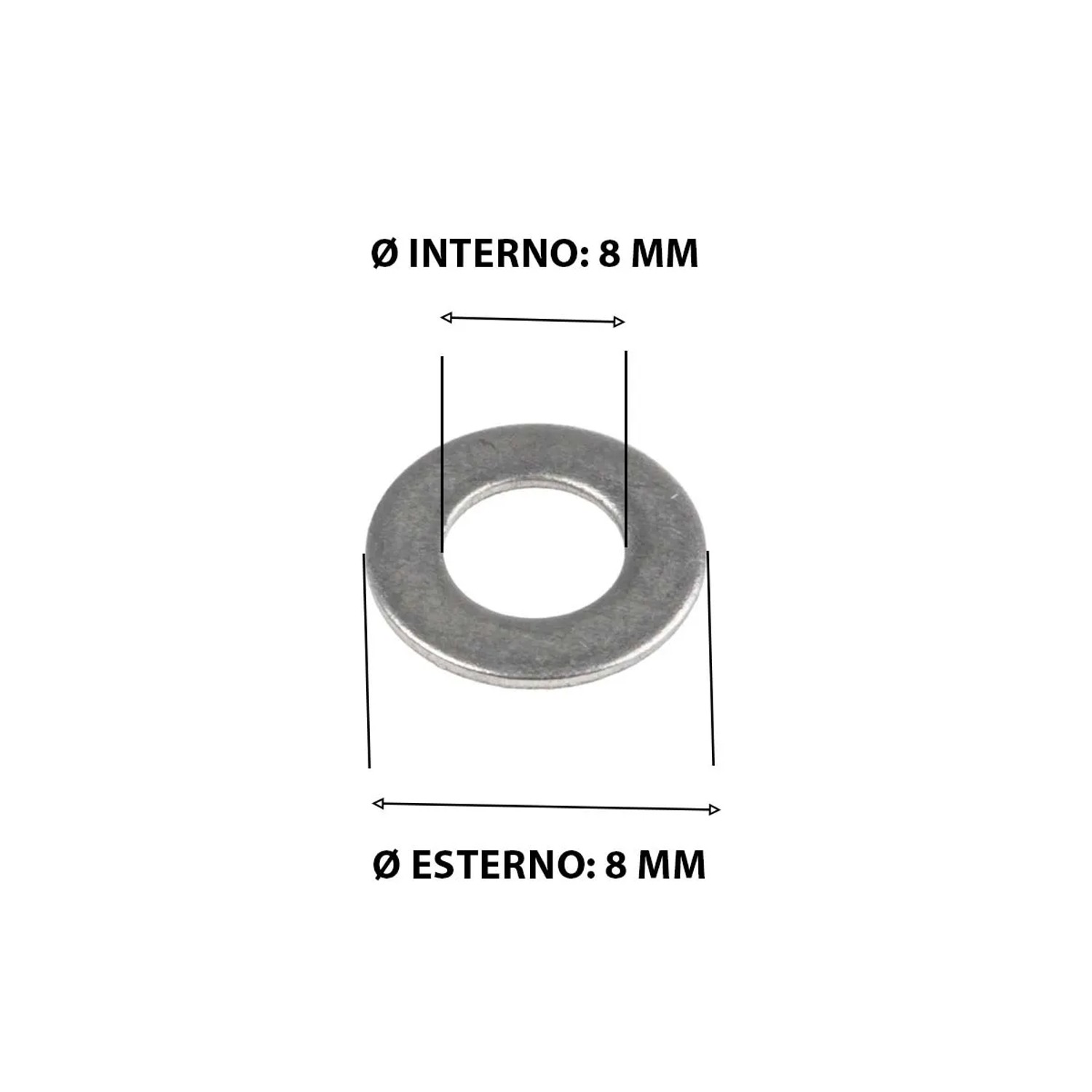 Primo piano di una rondella per accessori nautici.