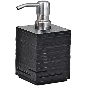 Dispenser sapone t.b.t. nero dal design moderno per bagno e cucina.