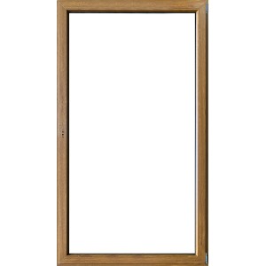 Finestra in PVC t.b.t. effetto legno. Telaio marrone.