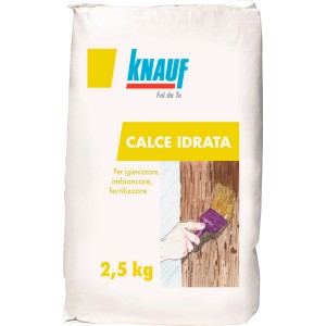 Sacco di calce idrata Knauf, 2,5 kg, per edilizia e giardinaggio.