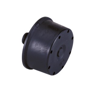 Accessorio nero t.b.t. per compressori, vista dettagliata.