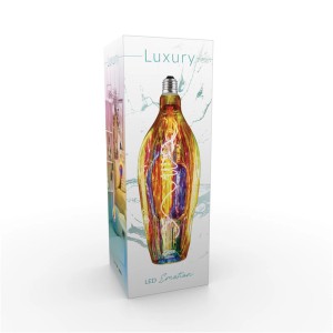 Confezione di una lampadina LED E27 colorata in stile vintage.