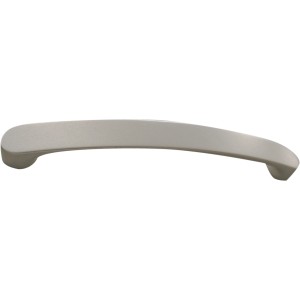 Maniglia per mobili curva color argento per armadi e cassetti.