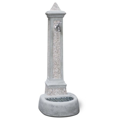 Fontana da giardino Vedovella Pisa in cemento grigio H 100 cm