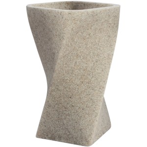 Portaspazzolino t.b.t. beige con forma a spirale.