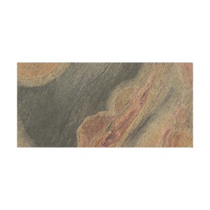 Piastrella per pavimentazione esterna t.b.t., motivo multicolore.