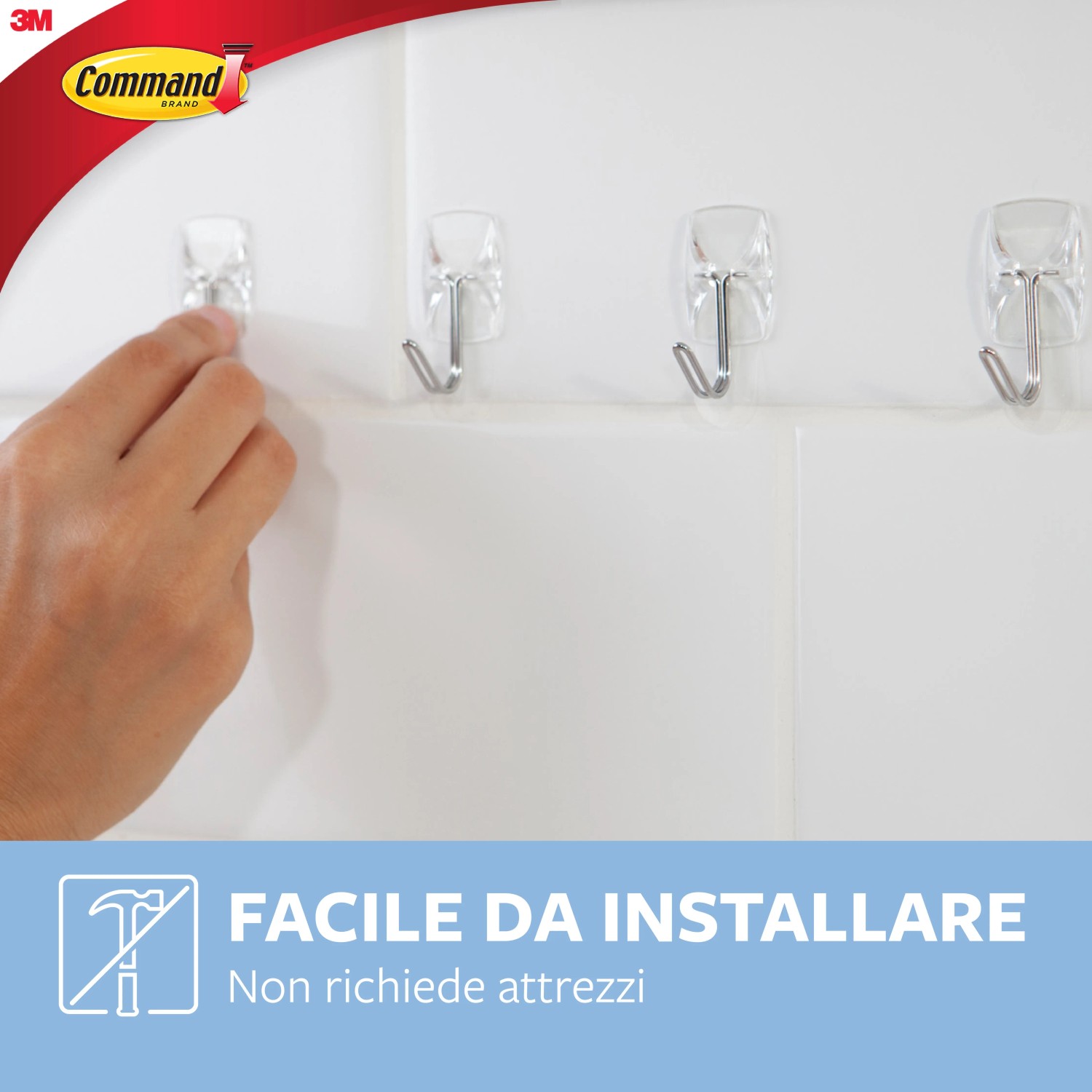 Ganci Adesivi Trasparenti Extrastrong: 30 Pezzi, Resistenti 10 Kg, In Acrilico Per Pareti Lisce (cucina, Bagno, Ufficio)