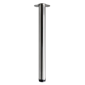 Gamba per tavolo Hettich, Ø 60 mm, altezza 700 mm, effetto acciaio inox, incl. piastra di montaggio.