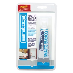 Saratoga Smalto Bianco, tubo con pennello per ritocchi su superfici smaltate.