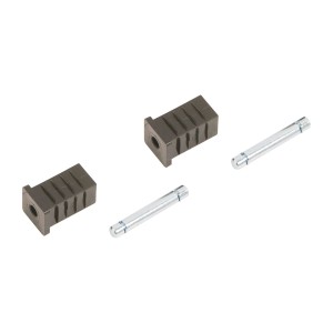 Set di fissaggio: perno e manicotto per tubo quadrato per ruote per mobili.