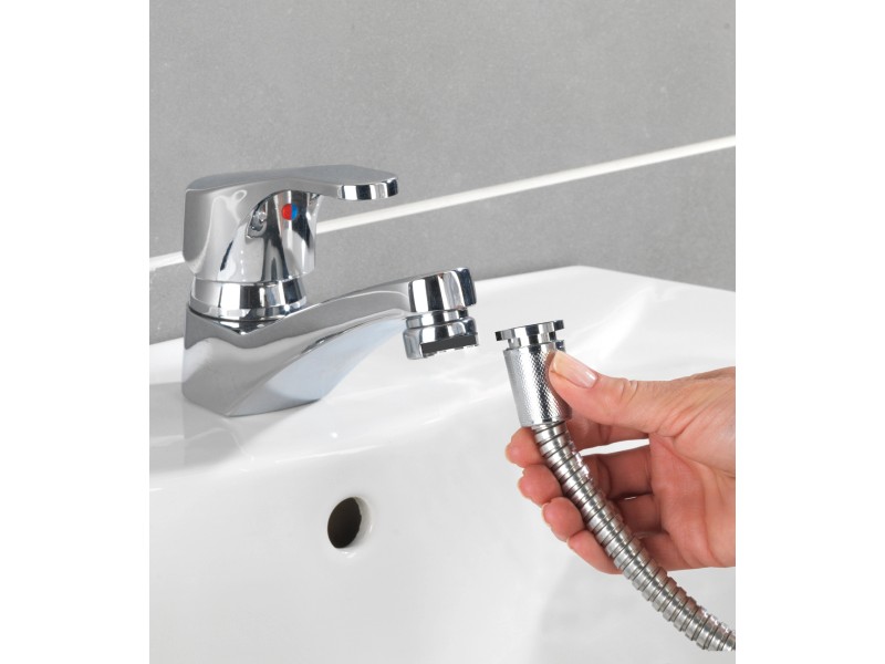 Wenko Doccetta per lavabo acciaio inox lunghezza 170 cm incl. tubo