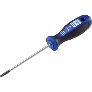 Cacciavite LUX Comfort TX15 con manico blu e nero e lama da 100 mm.