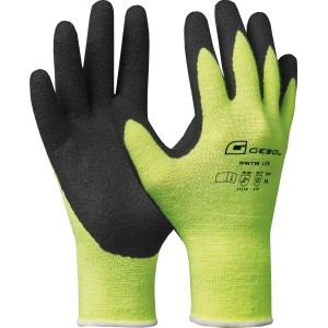 Guanti Gebol Winter Lite taglia 9, verde neon/nero, per lavorare in ambienti freddi.