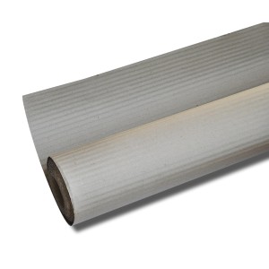 Rotolo di rivestimento protettivo t.b.t., materiale grigio e rigato per la protezione delle superfici.