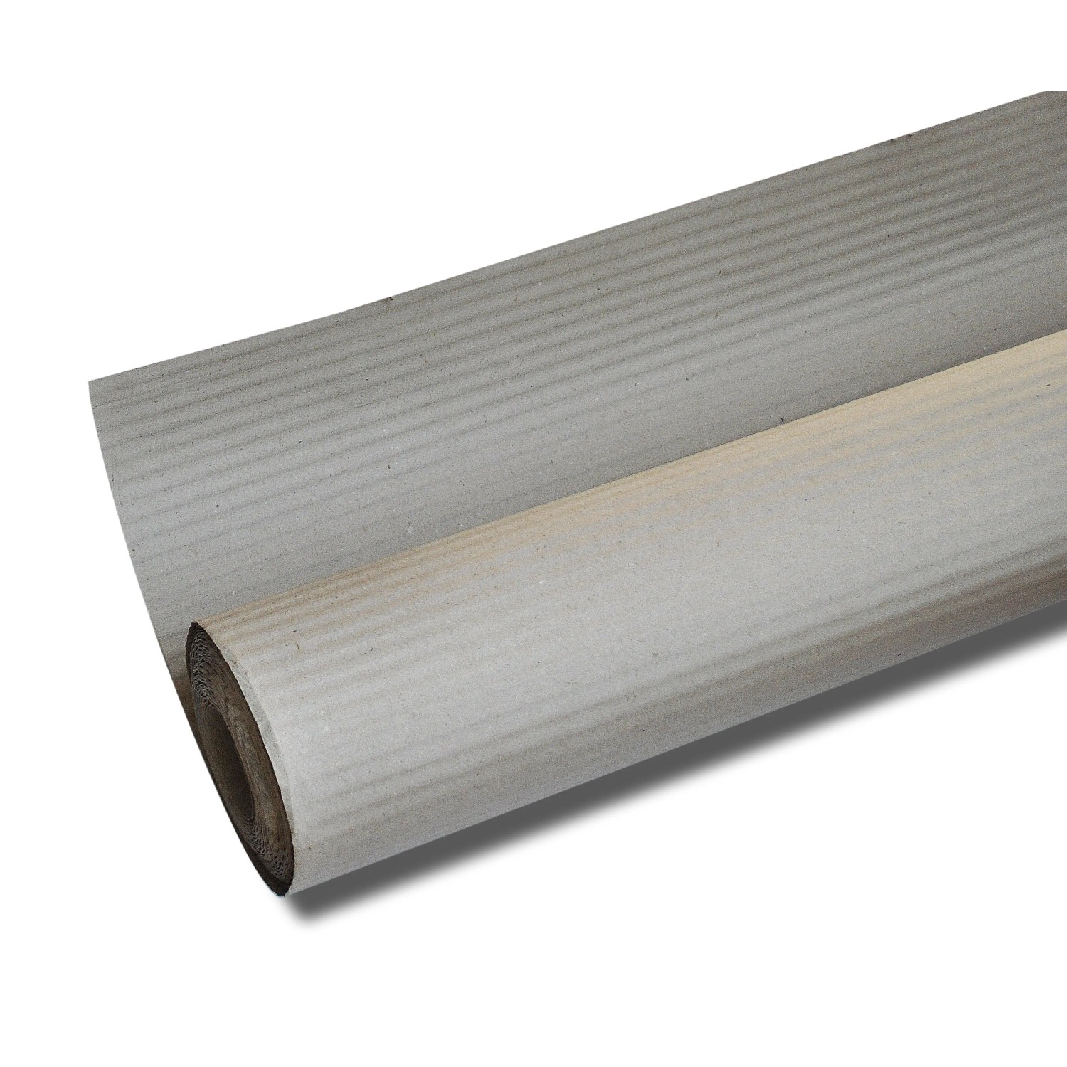 Rotolo di rivestimento protettivo t.b.t., materiale grigio e rigato per la protezione delle superfici.