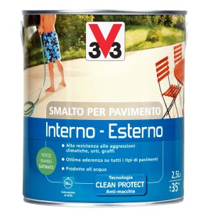 Barattolo di pittura per pavimenti interni/esterni, verde bambù, finitura satinata. Adatto a vari tipi di pavimenti.