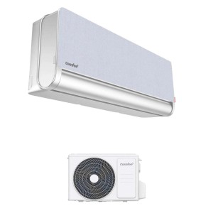 t.b.t. Condizionatore, unità interna ed esterna in bianco.