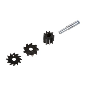 Set di frese universali LUX, 4 pezzi per scanalature nel legno, inclusi frese a cilindro e a fessura.