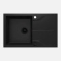 Lavello incasso 1 vasca gocciolatoio Idrostile Sagua la Grande 490x194 mm nero