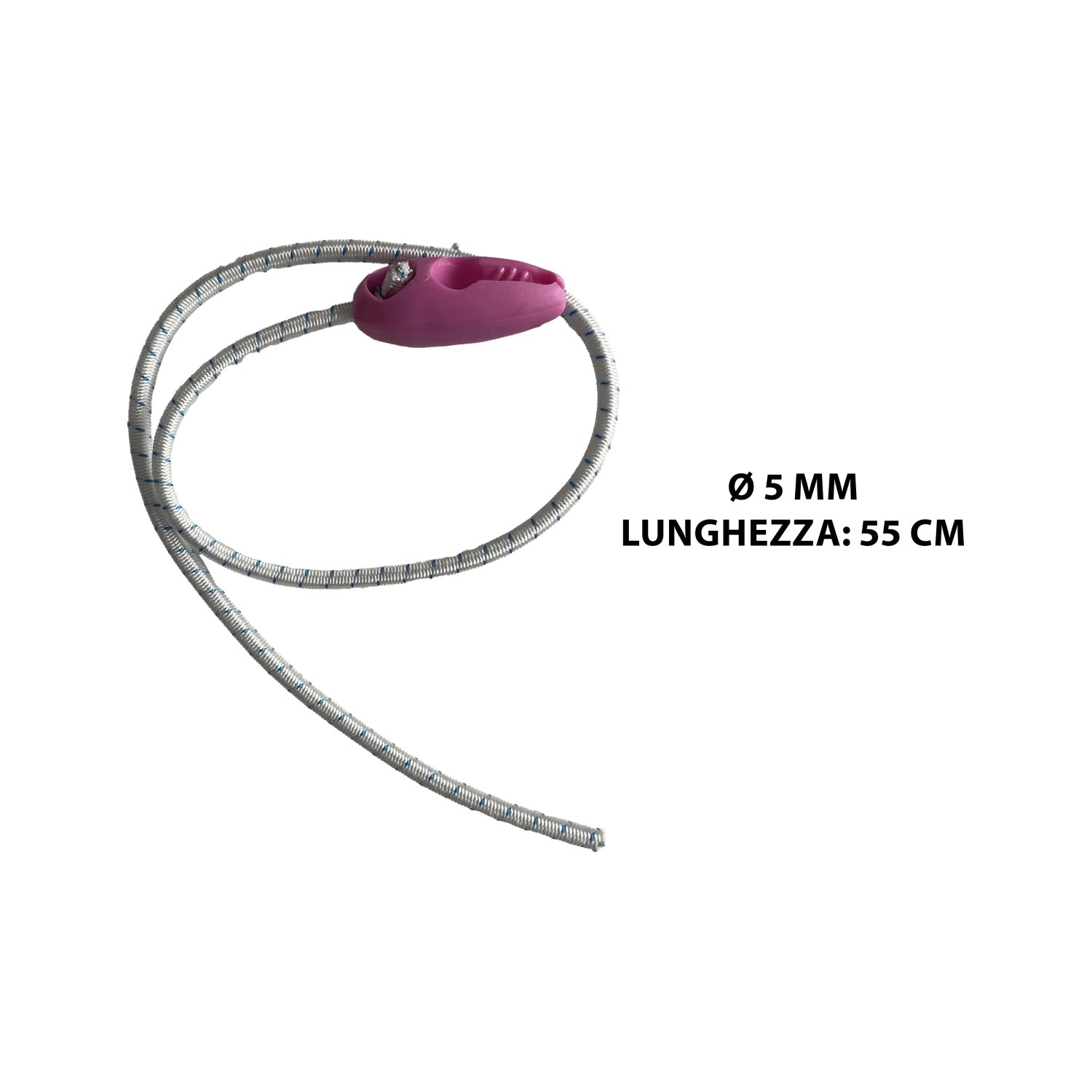 t.b.t. tenditore elastico con chiusura rosa, lunghezza 55cm.