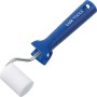 Rullo di schiuma LUX, larghezza 5 cm, per verniciatura fine su superfici lisce. Rullo bianco con manico blu.