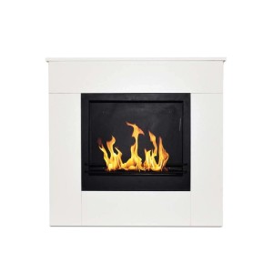 Camino a bioetanolo da terra Divina Fire Michelangelo 3,4 kW 96x36x90 cm bianco