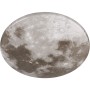 Plafoniera LED Moonika bianca con design a luna, 37x37 cm, per bagno e soggiorno.
