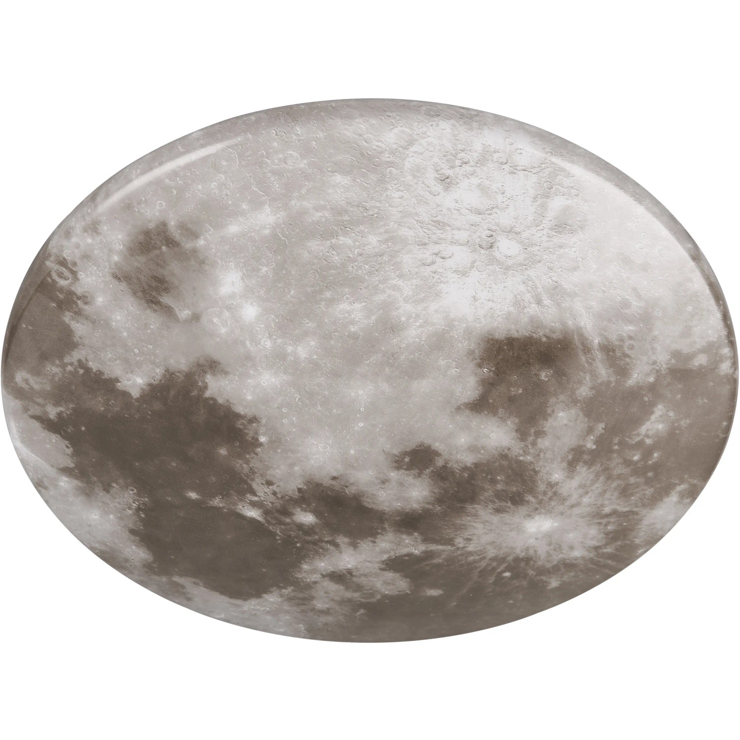 Plafoniera LED Moonika bianca con design a luna, 37x37 cm, per bagno e soggiorno.