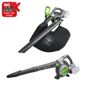 LUX Soffiatore/aspiratore a batteria A-LS-20/250-24, senza batteria/caricabatterie. Soffiatore e aspiratore in uno.