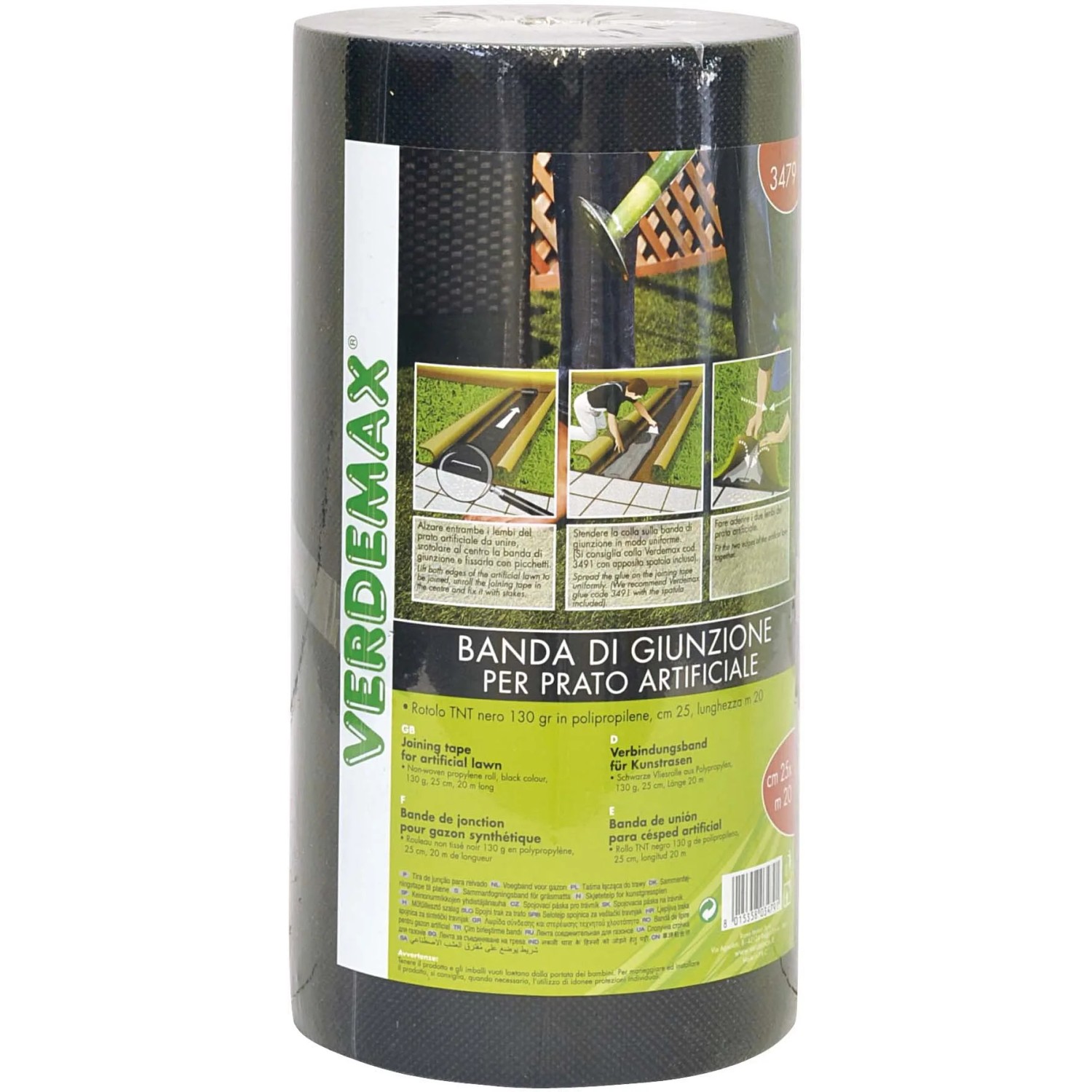 Verdemax t.b.t. per erba sintetica, rotolo. Per unire le strisce di erba artificiale.
