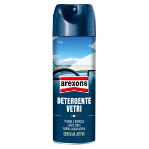 Detergente vetri Arexons per una pulizia auto senza aloni.