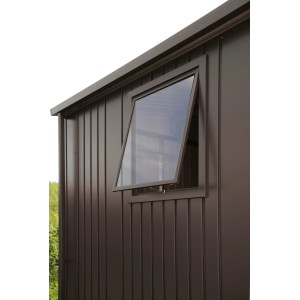 Pannello laterale Biohort con finestra in grigio scuro metallizzato per casette da giardino.