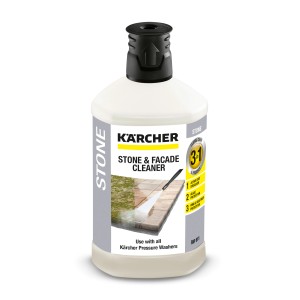 Kärcher 3-in-1 detergente per pietra e facciate, flacone da 1 litro per idropulitrici.