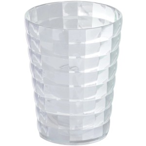 Portaspazzolino t.b.t. trasparente con motivo quadrato.